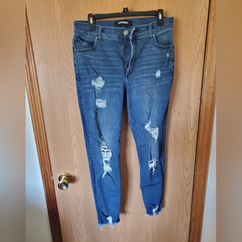Express Ripped Skinny Jeans